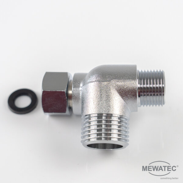 MEWATEC T-Stück 3/8 x 3/8 x 1/2 Zoll mit 10mm Versatz