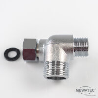 MEWATEC T-Stück 3/8 x 3/8 x 1/2 Zoll mit 10mm Versatz