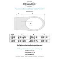 MEWATEC Dusch-WC Aufsatz D300 2.0