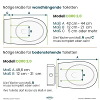 MEWATEC | D300 2.0 | Seitenbedienteil | Föhnfunktion | Sitzheizung | Nachtlicht