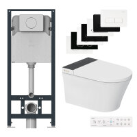 MEWATEC Dusch-WC Kombi-Set Florence Pro F2000 wandhängend, spülrandlos, handsfree
