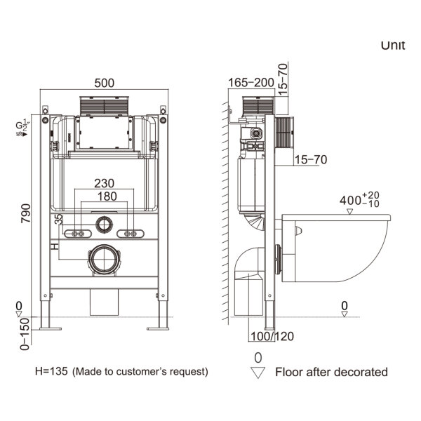 MEWATEC SlimFix Kurz-Vorwandelement G3005CA