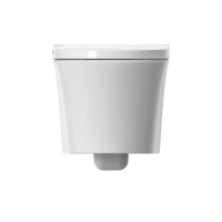 MEWATEC Dusch-WC Komplettset Florence Pro F2000 mit Betätigungsplatte F140B | Kunststoff | eckig | matt | schwarz
