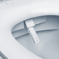 MEWATEC Dusch-WC Komplettset Florence Pro F2000 mit Betätigungsplatte F140B | Kunststoff | eckig | matt | schwarz