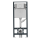 MEWATEC Dusch-WC Komplettset Florence Pro F2000 mit Betätigungsplatte F140B | Kunststoff | eckig | matt | schwarz