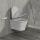 MEWATEC Dusch-WC Komplettset Florence Pro F2000 mit Betätigungsplatte F140B | Kunststoff | eckig | matt | schwarz