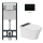 MEWATEC Dusch-WC Komplettset Florence Pro F2000 mit Betätigungsplatte F140B | Kunststoff | eckig | matt | schwarz