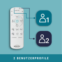 MEWATEC | Ohio O800 V-FB1 | Fernbedienung | Edelstahlduscharm | Sitzheizung | V-Form