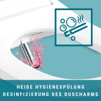 MEWATEC | Ohio O500 U-FB1 | Fernbedienung | Edelstahlduscharm | Nachtlicht | U-Form