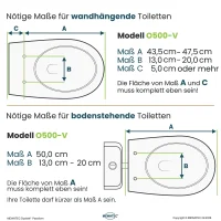 MEWATEC | Ohio O500 V-FB1 | Fernbedienung | Edelstahlduscharm | Nachtlicht | V-Form