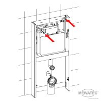 MEWATEC Sanitärmodul MagicWall© 2.0 LED für bodenstehende Keramiken | schwarz MW210B