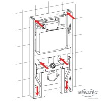 MEWATEC Sanitärmodul MagicWall© 2.0 LED für wandhängende Keramiken | schwarz MW200B