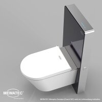 MEWATEC Sanitärmodul MagicWall 2.0 LED touch für wandhängende Keramiken | schwarz MW220B