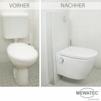 MEWATEC Sanitärmodul MagicWall 2.0 LED  touch für wandhängende Keramiken | weiß MW220W