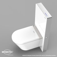 MEWATEC | Sanitärmodul | MagicWall 2.0 LED touch | weiße Glasfront | Touch-Sensor | wandhängende Keramiken | LED-Beleuchtung