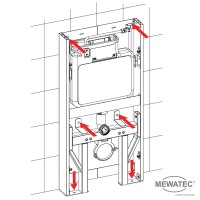 MEWATEC | Sanitärmodul | MagicWall 2.0 LED touch | weiße Glasfront | Touch-Sensor | wandhängende Keramiken | LED-Beleuchtung