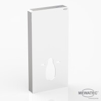 MEWATEC | Sanitärmodul | MagicWall 2.0 LED touch | weiße Glasfront | Touch-Sensor | wandhängende Keramiken | LED-Beleuchtung