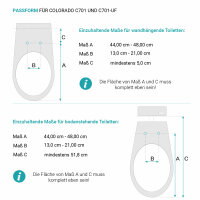 MEWATEC | C701 | Fernbedienung | wechselbare Zierblenden | ABS | Sitzheizung | Föhn | Nachtlicht