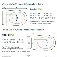 MEWATEC | C701 | Fernbedienung | wechselbare Zierblenden | ABS | Sitzheizung | Föhn | Nachtlicht