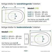 MEWATEC | C701 | Fernbedienung | wechselbare Zierblenden | ABS | Sitzheizung | Föhn | Nachtlicht