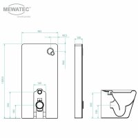 MEWATEC Sanitärmodul MagicWall© für bodenstehende Keramiken | schwarz MW110B