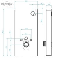 MEWATEC Sanitärmodul MagicWall© für wandhängende Keramiken | weiß MW100W