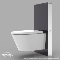 MEWATEC Sanitärmodul MagicWall© touch Sensor für wandhängende Keramiken | schwarz MW120B