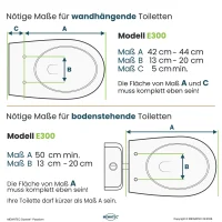 MEWATEC | E300 | Seitenbedienung | Sitzheizung | Föhn| Absenkautomatik