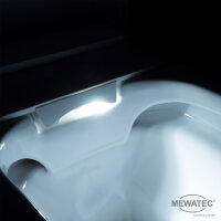 MEWATEC | EasyUp Basic | Edelstahlduscharm | Soft-Close