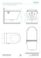 MEWATEC EasyUp Premium Dusch WC Komplettanlage wandhängend, spülrandlos