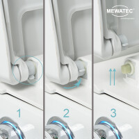 MEWATEC EasyUp Premium Dusch WC Komplettanlage wandhängend