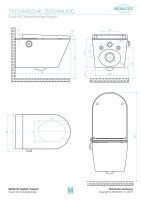 MEWATEC EasyUp Premium Dusch WC Komplettanlage wandhängend,spülrandlos - mit 4 Kalkschutzfiltern