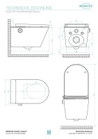 MEWATEC EasyUp Premium Dusch WC Komplettanlage wandhängend, spülrandlos - mit 8 Kalkschutzfiltern
