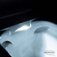 MEWATEC EasyUp Premium Dusch WC Komplettanlage wandhängend, spülrandlos - mit 8 Kalkschutzfiltern