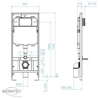 MEWATEC Vorwandelement SlimFix base