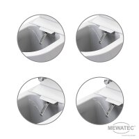 MEWATEC Dusch-WC Komplettanlage Memphis Premium | bodenstehend | 4 Filter