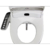 MEWATEC Dushlet E300 Dusch-WC-Aufsatz Draufsicht offen Seitenbedienteil Edelstahlduscharm