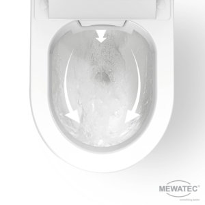 MEWATEC Dushlet EasyUp Dusch-WC Komplettanlage Spuelung
