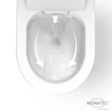 MEWATEC Dushlet Memphis Dusch-WC Komplettanlage Spuelung