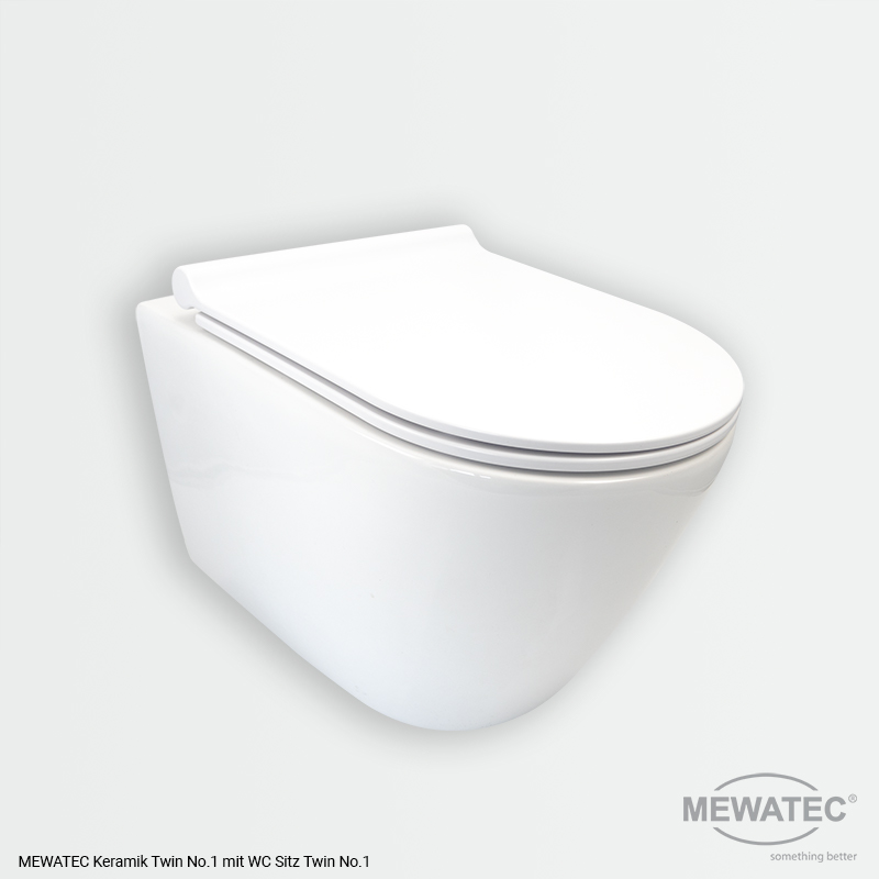 MEWATEC Marken Keramik Twin No.1 beschichtet Spülrandlos 